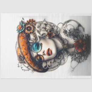 Steampunk Boho Adventurous Cassandrea Decoupage  Tissue Paper