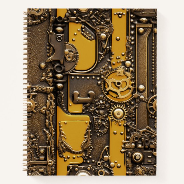 Steampunk Book Industrial Yellow (Front)