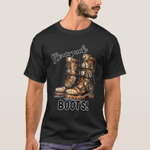 Steampunk Boots! Punk Design T-Shirt