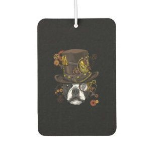 Steampunk Boston Terrier Dog Shirt Steampunk Lover Air Freshener