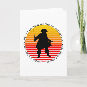 Steampunk Buccaneers Talk Like a Pirate Day Argh! Card