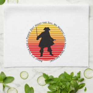Steampunk Buccaneers Talk Like a Pirate Day Argh! Kitchen Towel