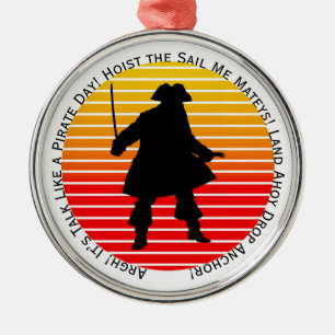 Steampunk Buccaneers Talk Like a Pirate Day Argh! Metal Ornament