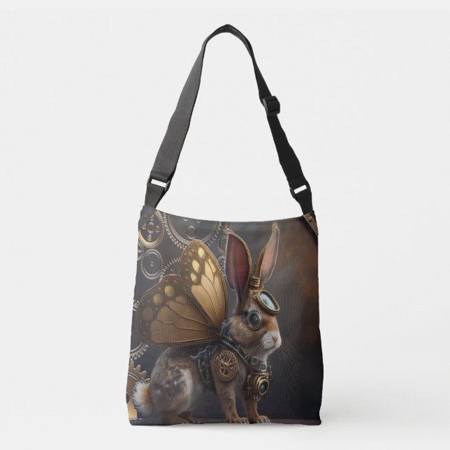 Steampunk Bunny Crossbody Bag (Front)