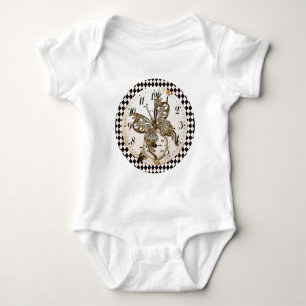 Steampunk Butterfly Round Baby Bodysuit