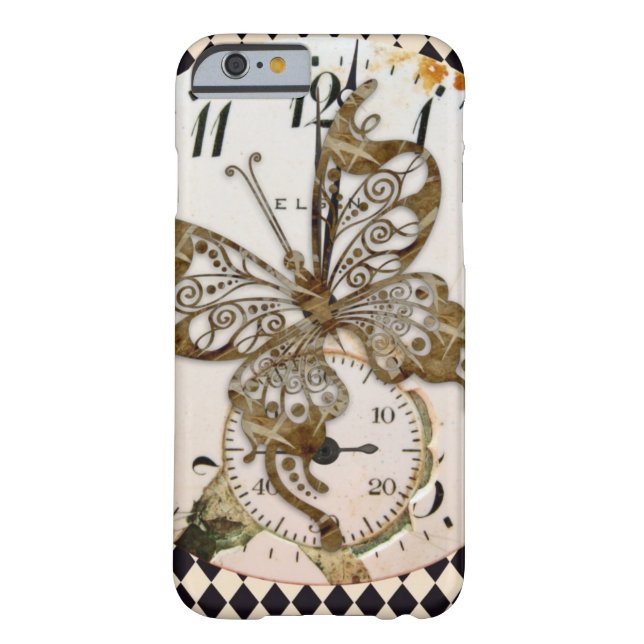 Steampunk Butterfly Round Case-Mate iPhone Case (Back)