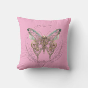 Steampunk Butterfly Shirt  Throw Pillow