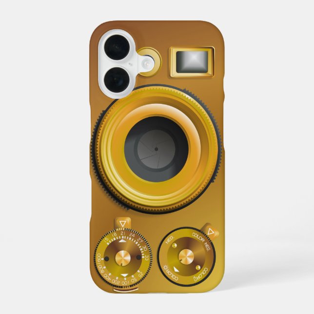 Steampunk Camera iPhone 16 Case (Back)