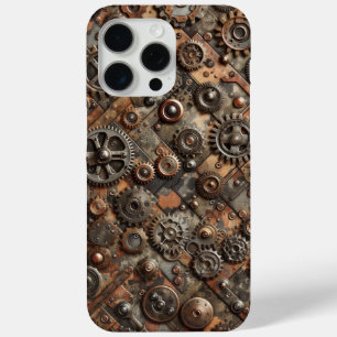 Steampunk Camo, industrial design, camouflage iPhone 15 Pro Max Case
