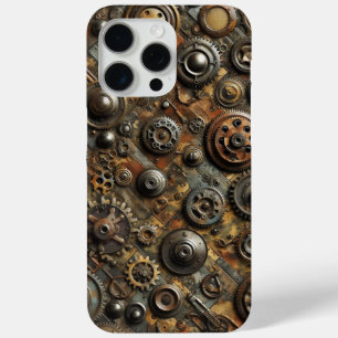 Steampunk Camo, industrial design, camouflage iPhone 15 Pro Max Case