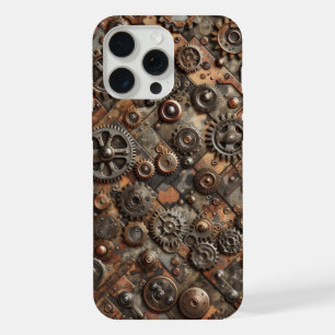Steampunk Camo, industrial design, camouflage iPhone 15 Pro Max Case