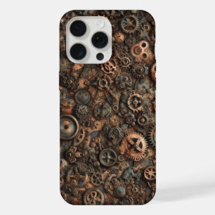Steampunk Camo, industrial design, camouflage iPhone 15 Pro Max Case