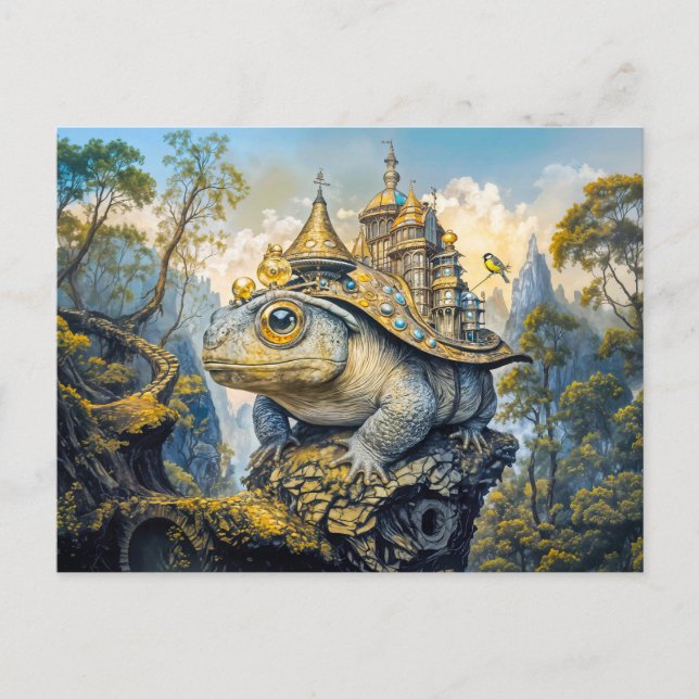 Steampunk castle toad postcard (Front)