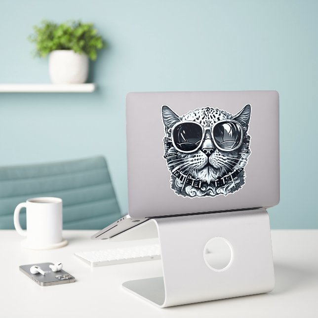Steampunk Cat (Laptop On Desk)