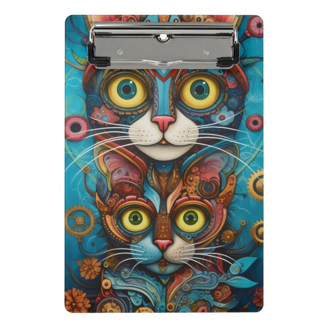 Steampunk cat 21 of 21 mini clipboard (Front)