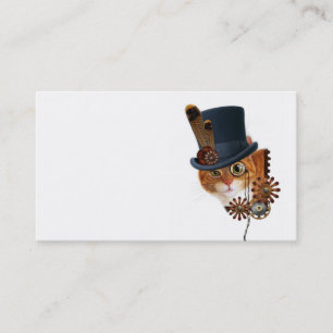 Steampunk Cat Business Card