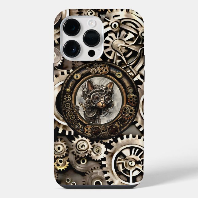 Steampunk Cat Goggles - iPhone X 14 PRO MAX  Case- Case (Back)
