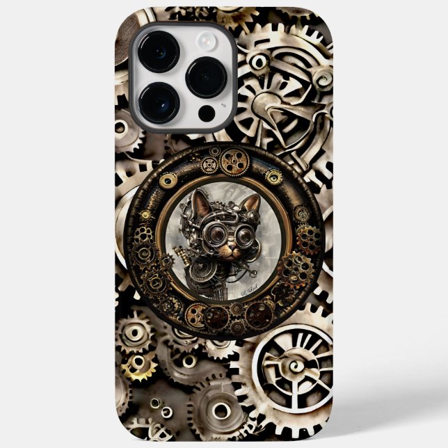 Steampunk Cat Goggles - iPhone X 14 PRO MAX  Case- Case-Mate iPhone Case (Back)