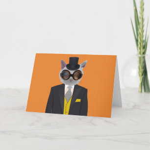 STEAMPUNK CAT GREETING CARDS