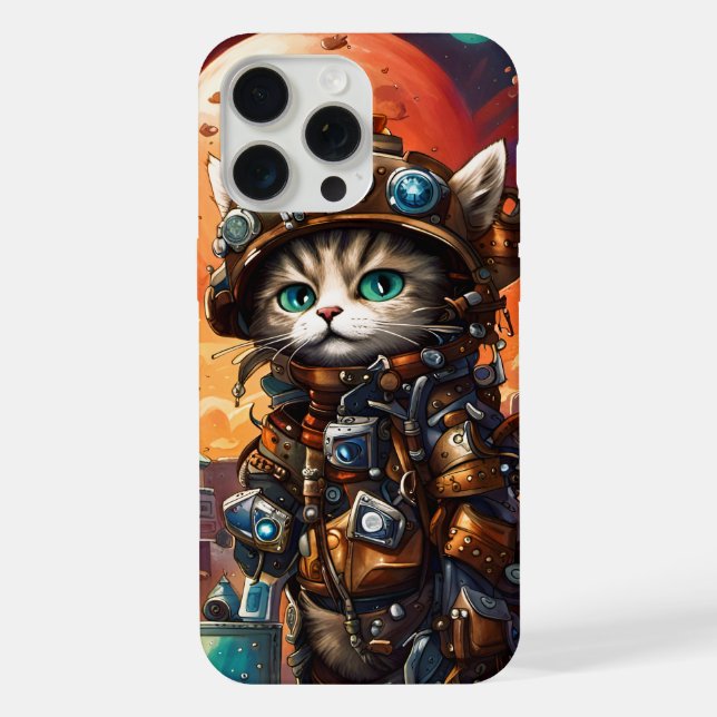 Steampunk Cat I iPhone Case (Back)