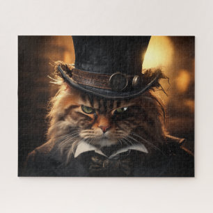 Steampunk Cat Jigsaw Puzzle
