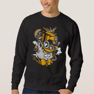 Steampunk Cat Kitten Medieval Sweatshirt