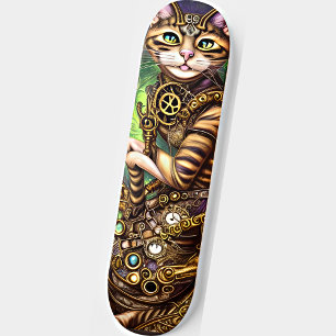 Steampunk Cat Skateboard