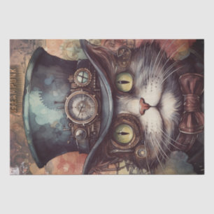 Steampunk Cat Tissue Paper