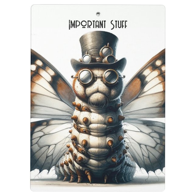 Steampunk Caterpillar Clipboard (Back)