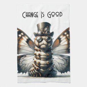 Steampunk Caterpillar Kitchen Towel