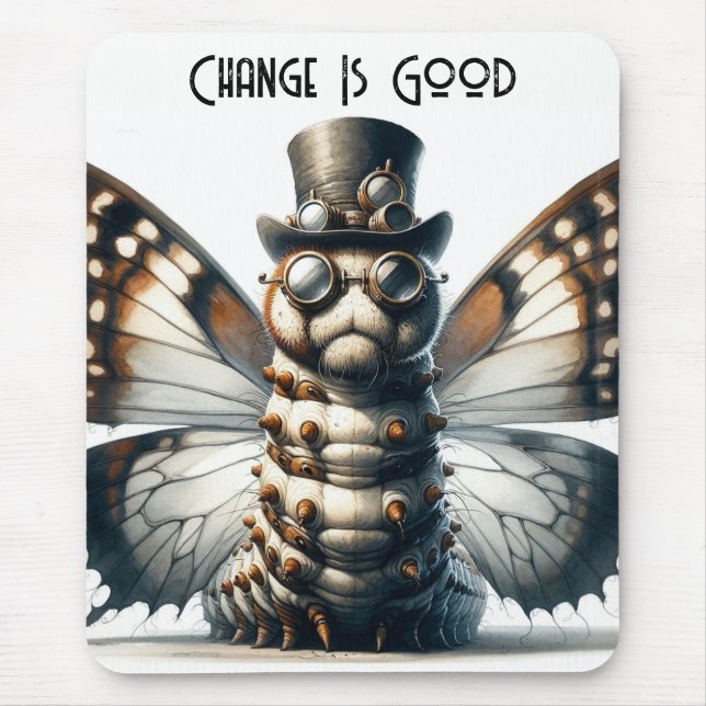 Steampunk Caterpillar Mouse Pad (Front)