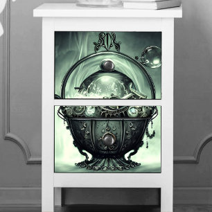 Steampunk Cauldron with Crystal Ball and Orbs Tissue Paper