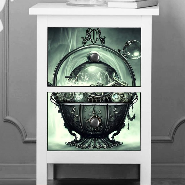 Steampunk Cauldron with Crystal Ball and Orbs Tissue Paper (Creator Uploaded)