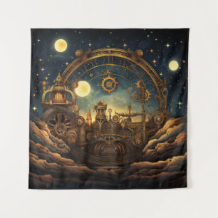 Steampunk Celestial Art Tapestry