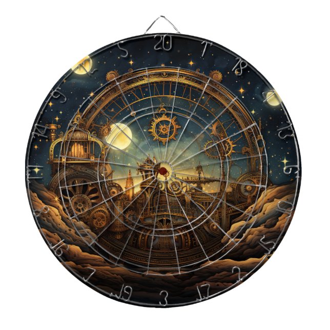 Steampunk Celestial Dartboard (Front)