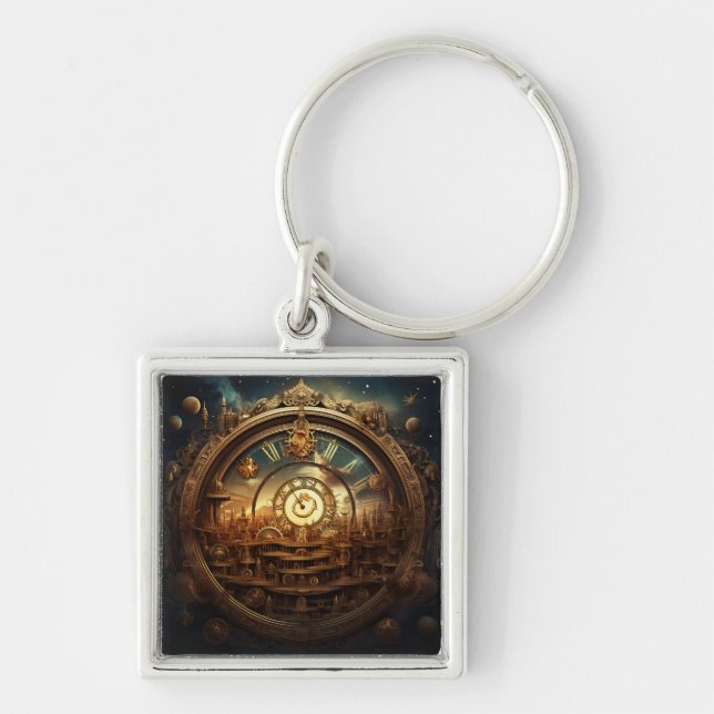 Steampunk Celestial Keychain (Front)