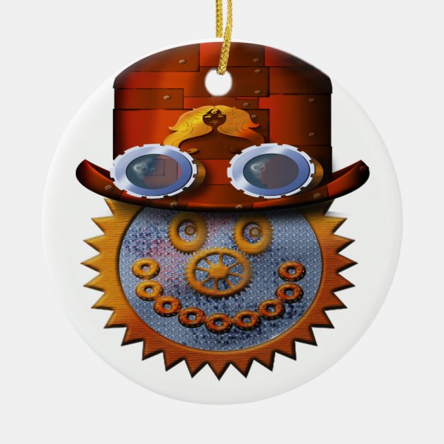 steampunk ceramic ornament (Front)