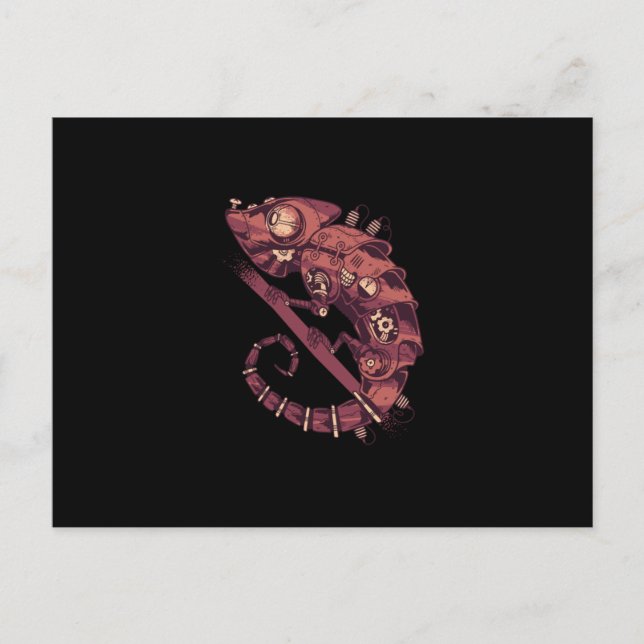 Steampunk Chamaleon Postcard (Front)