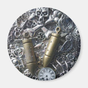 Steampunk charms magnet
