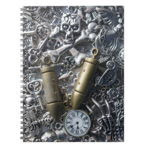 Steampunk charms notebook