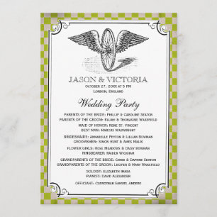 Steampunk Checkerboard Programmes de mariage