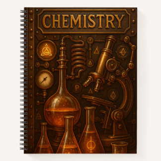 Steampunk Chemistry. Retro Science. Notebook
