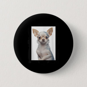 Steampunk Chihuahua Dog With Groovy Tattoos Dog Da 2 Inch Round Button