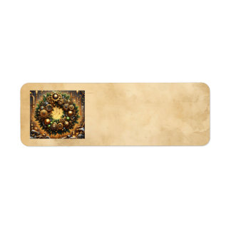 Steampunk Christmas Address Labels