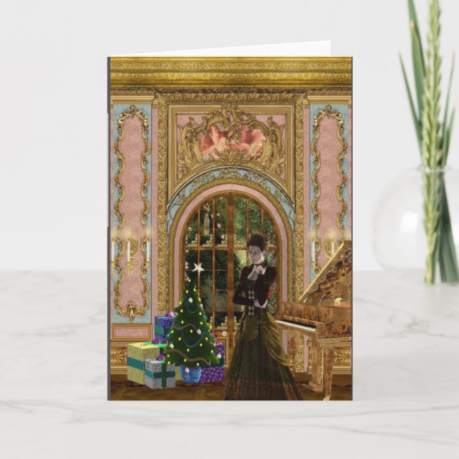 Steampunk Christmas Holiday Card (Front)