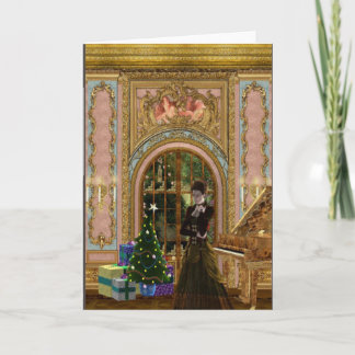 Steampunk Christmas Holiday Card