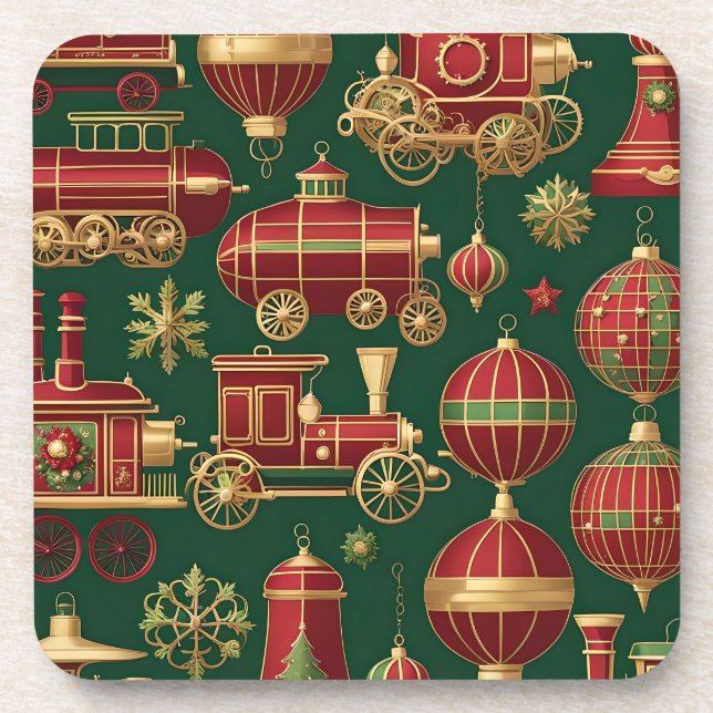 steampunk christmas ornaments coaster (Front)