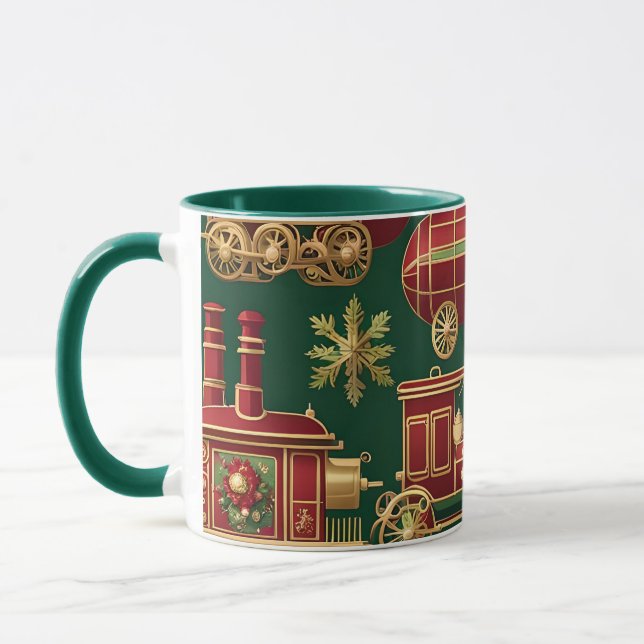 steampunk christmas ornaments coffee mug (Left)