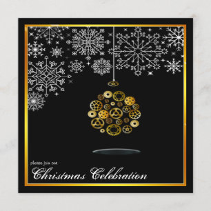 steampunk christmas party invitation