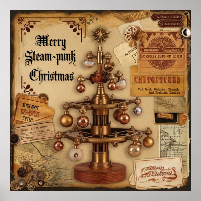 Steampunk Christmas Poster (Front)